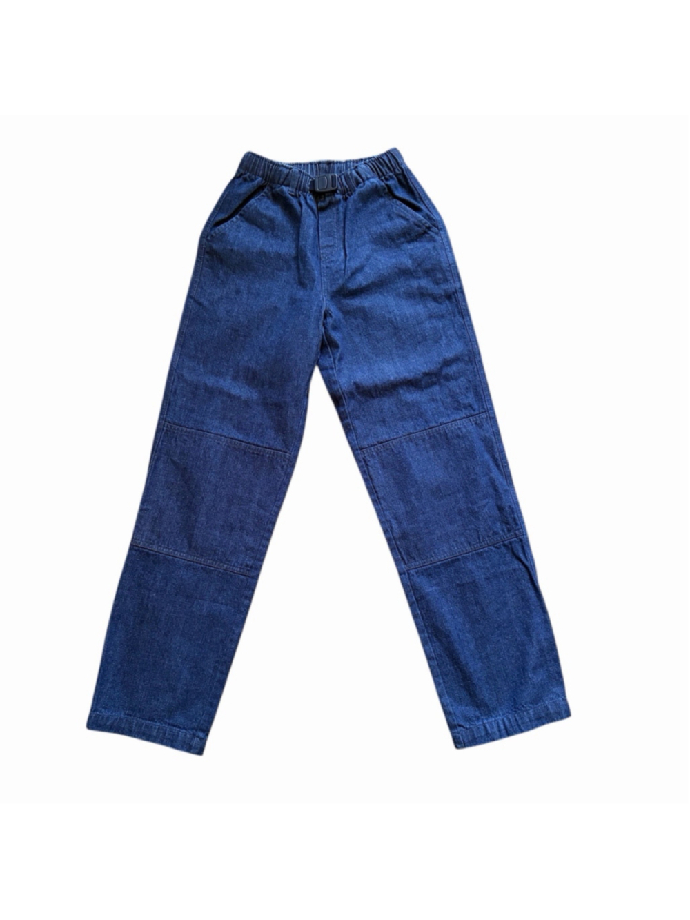 Land's End Jeans Girls 14 Elasticated Waist Dark Blue Mom Fit Denim NWOT